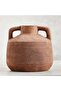 Hiba Stoneware Vase With Two Handle 11.3x11.3x11cm - Terracotta - 5
