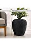 Temara Water Hyacinth Vase 41x41x48cm- Black - 5