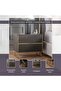 Baclone Night Stand With 2 Drawer - Brown & Gold - 7