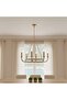 Cerrona 8-light E14 Fancy Chandelier 71x64cm - Aged Brass