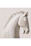 Gallop Resin Horse Sculpture On Metal Stand 43.8x15.5x45.2cm - White - 2