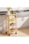 Lennox 3-tier Kitchen Trolley 37x37x79cm -natural