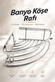 Single Layer Chrome Shampoo Holder 18X18 cm Screws Included Bathroom Sink Corner Shelf Metal Single