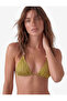 Beaded Detailed Textured Triangle Bikini Top - 2