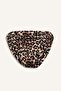 Regular Fit Leopard Patterned Wrinkled Textured Fabric Bikini Bottom G7038Ax26Sm - 7