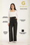 Women's Lycra Velcro Closure Black Palazzo Trousers Original Quality