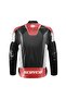 Motorcycle Coat 4 Seasons Leather And Maxdura Fabric Racing Coat Pu Leather Black-red - 2