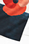 Flower-Themed Modern Beach Towel - Minimalist Red Navy Blue Pool Sea Quick-Dry Beach Cover-Up - 3
