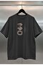 Lips Digital Print Black and White Oversize Unisex T-Shirt