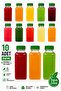 Cornered Zemzem School Picnic Juice Smoothie Detox Ginger Plastic Empty Pet Beverage Bottle Leakproof