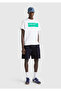 Men's Navy Blue 100% Cotton Logo Detailed Drawstring Bermuda Shorts - 5