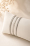 Silver Color 3-Piece Fish Scale Detail Bracelet Combination - 3