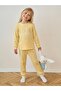 Smiling Face Printed Pajama Set for 1-7 Years Old - Yellow