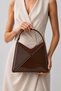 Women's Bag Special Design Geometric Detailed Patent Leather Hand and Shoulder Bag