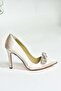 Skin Satin Fabric Stoned Women's Stiletto M253972004 - 7