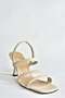 Beige Thin Heeled Women's Shoes P404471009 - 6