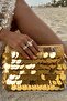 Gold Paillette İşlemeli Çanta