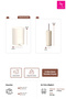 Cigo 2-Piece Bathroom Set 3 Liter Steel Trash Can + Toilet Brush - Matte Beige - 3