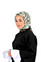 وشاح حريري بنمط سلجوق أسود من فرو المنك - 2