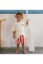 100% Cotton Letter Printed T-Shirt & Striped Shorts 2-Piece Boys' Set - 3