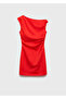 Asymmetric Collar Short Dress - 3