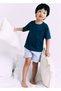 Striped Shorts Pajama Set - 3