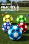 Kids PVC Football Soccer Ball for Outdoor Play & Training, Lightweight Single Piece, Available in Different Colors - 7