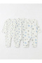 3-piece advantage pack %100 cotton long-sleeve full-length snap-button baby jumpsuit set - 5