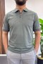 Men's Cotton Soft Polo Collar T-Shirt Green Edw500