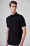 تيشيرت رجالي أسود من نوع Trend Polo Neck Rayon Dynamic Fit - 3