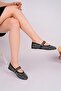 Gabbel 305 Black Suede Silver Stone Women's Ballerinas - 2
