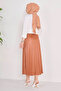 Pleated Skirt Brown - 23036 - 5