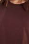 Women's Relax Fit Relaxed Cut Short Sleeve Crew Neck Brown T-Shirt - 6