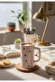 Handmade Ceramic Mug – Hand-Painted Heart Pattern - 4