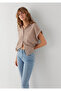 Short Sleeve Striped Brown Shirt Loose Fit / Relaxed Fit 1210445-85431 - 2