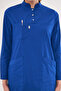Hijab Cobalt Blue Lycra Women's Nurse and Doctor Jersey Scrubs - 7