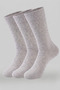 3-Piece Gray Melange Men's Business Cotton Seamless Flexible Socks - Premium - 2