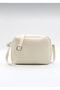 Women's Mini Urban Cream Cross Strap Zippered Adjustable Strap Model Hand Arm And Shoulder Bag - 4