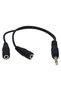 Headphone Multiplexer 3.5 mm Male/2 Stereo Female 20 cm Y Cable - 3