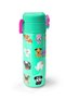 Kids Water Green Neon Pink Dog Patterned Steel Thermos with Straw and Direct Drinking 500 ml 31913 - 6