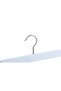 Wooden 8131 Latch Hangers for Pants and Skirts, White Color, 8 Pieces - 3