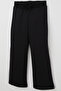 Girls' Sweatpants with Bow Tie Accessories, Elastic Waistband, Striped, Ages 8-12, Black - 7
