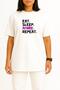 Oversized Wake up and Watch Anime and Repeat Chest B Printed Unisex T-Shirt - 2