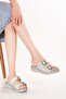 Genuine Leather Comfort Sole Comfortable Daily Slippers Imk.2103 Mint - 4