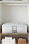 Set of 4 - Large Size Under-Bed & Under-Sofa Storage Bags with White Striped Windows & Sweater Clothing Storage Bag - 3