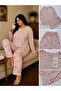 طقم بيجامة نسائي مقاس كبير من القطن بتصميم مريح - 3