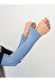 Kolluk - Practical Hijab Sleeve Cover Combed Cotton Plain Prayer Sleeve Cover - Baby Blue - 2
