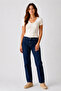 V-Neck Slim Fit Crop T-Shirt-Ecru - 4