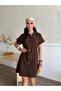 Women's Gabardine Fabric Shirt Dress - 4