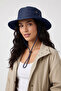 Luxury Safari Camping Hat Wide Brim |   Navy Blue Men's Drawstring Snap Fastener Outdoor - 4